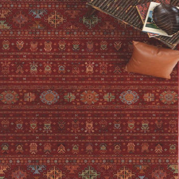 image Lineage Kilim Sangria 5′3″ x 7′10″ Area Rug