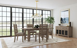 Emerson Dark Taupe Trestle Table With 4 Chairs thumbnail 4