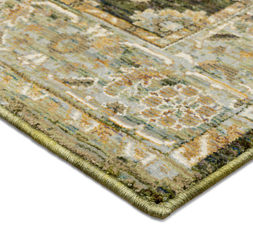 Andorra Green/Gold Area Rug - 5′3″ X 7′3″