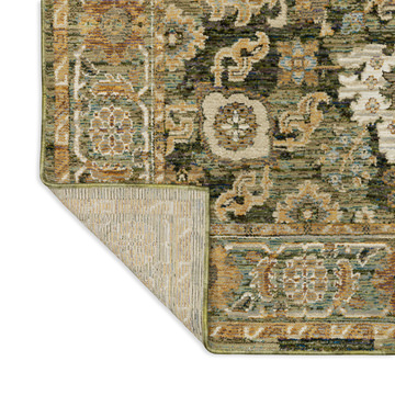 Andorra Green/Gold Area Rug - 5′3″ X 7′3″
