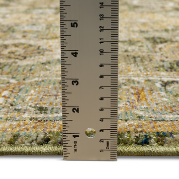 Andorra Green/Gold Area Rug - 5′3″ X 7′3″