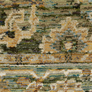 Andorra Green/Gold Area Rug - 5′3″ X 7′3″