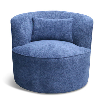 Janette Swivel Glider Chair- Navy