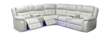 Zenith Power Reclining Sectional - Grey