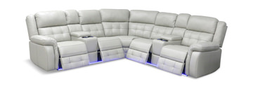 Zenith Power Reclining Sectional - Grey