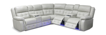 Zenith Power Reclining Sectional - Grey