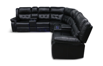 Zenith Power Reclining Sectional - Black