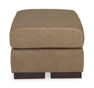 Jasmine Leather Ottoman