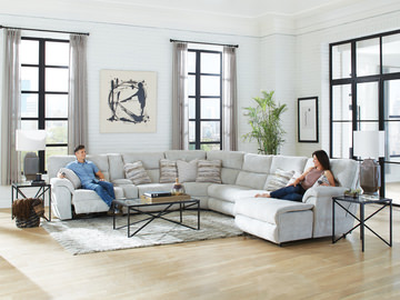 Retreat 7 Piece Power Reclining Modular Sectional With Massage