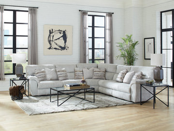 Retreat 5 Piece Power Reclining Modular Sectional with Massage