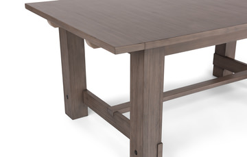 Emerson Dark Taupe Trestle Table