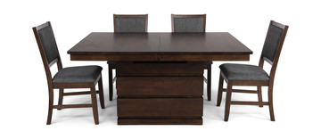 Chesney Adjustable Height Table With 4 Side Chairs