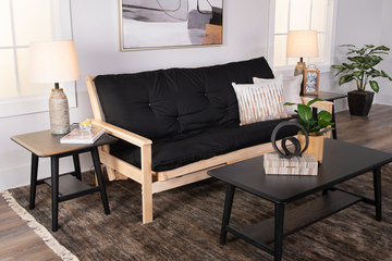 Kennedy Futon With 6″ Premium Mattress - Natural