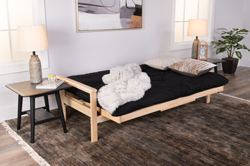 Kennedy Futon With 6″ Premium Mattress - Natural