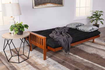 Trinity Futon With Mattress - 6″ Premium Black