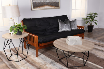 Trinity Futon With Mattress - 6″ Premium Black