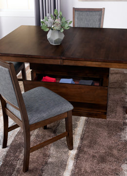 Chesney Adjustable Height Table With 4 Side Chairs