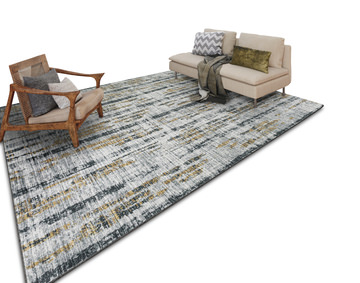 Urban Rug Winslow Grey Tin Area Rug - 5′0″ x 10′0″