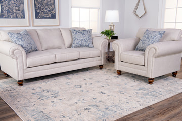 Platinum Beige Teal Area Rug - 8′0″ X 10′0″