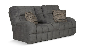 Daphne Reclining Loveseat with Console - Granite