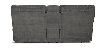 Daphne Reclining Loveseat with Console - Granite