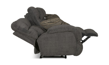 Daphne Reclining Loveseat with Console - Granite