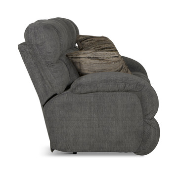 Daphne Reclining Loveseat with Console - Granite