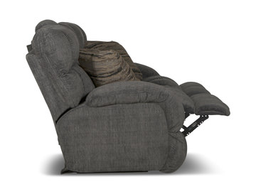 Daphne Reclining Loveseat with Console - Granite