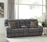 Daphne Reclining Loveseat with Console - Granite thumbnail 2