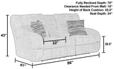 Daphne Reclining Loveseat with Console - Granite thumbnail 6
