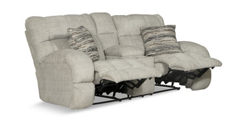 Daphne Reclining Loveseat with Console - Buff