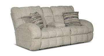 Daphne Reclining Loveseat with Console - Buff