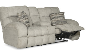 Daphne Reclining Loveseat with Console - Buff