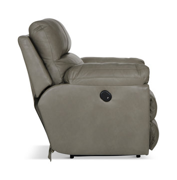 Watson Leather Power Recliner - Putty