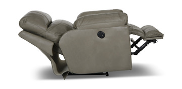 Watson Leather Power Recliner - Putty