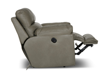 Watson Leather Power Recliner - Putty