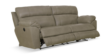 Watson Leather Power Reclining Sofa - Putty