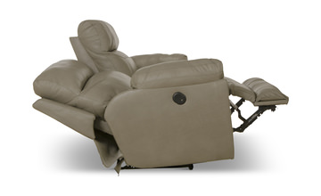 Watson Leather Power Reclining Sofa - Putty