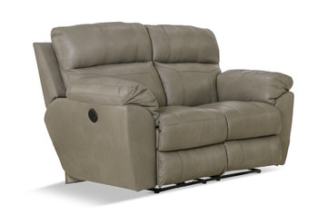 Watson Leather Power Reclining Loveseat - Putty