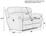 Watson Leather Power Reclining Loveseat - Putty thumbnail 6