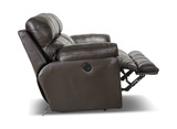 Watson Leather Power Sofa - Chocolate thumbnail 5