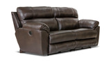 Watson Leather Power Sofa - Chocolate thumbnail 2