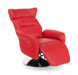 Gladys Leather Power Swivel Recliner - Red thumbnail 6