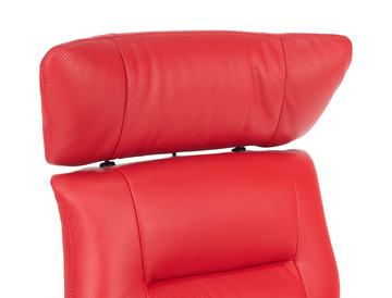 Gladys Leather Power Swivel Recliner - Red