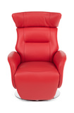Gladys Leather Power Swivel Recliner - Red thumbnail 4