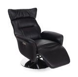 Gladys Leather Power Swivel Recliner - Black thumbnail 7