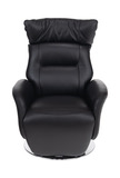 Gladys Leather Power Swivel Recliner - Black thumbnail 4