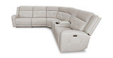 Nina 6 Piece Leather Power Reclining Modular Sectional thumbnail 3