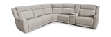 Nina 6 Piece Leather Power Reclining Modular Sectional thumbnail 1