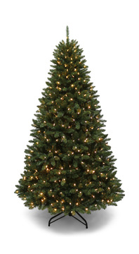 Noble Pine 7.5′ Artificial Christmas Tree with 500 LED Multi Function Lights